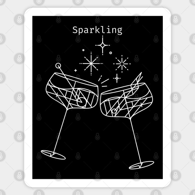 Sparkling White Sticker by HobbyAndArt